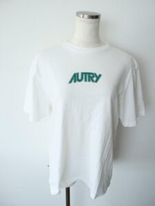 【送料込】AUTRY　オートリー　BIG LOGO Tシャツ　メンズサイズ　ユニセックス　Mサイズ　オフホワイト　グリーン　綿100％　 6440953