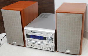 ▲(R607-H39) 動作品 ONKYO オンキョー FR-7GXDV DVD/MD/CD ミニコンポ 2004年製 / D-S7GXDV ペアスピーカー セット