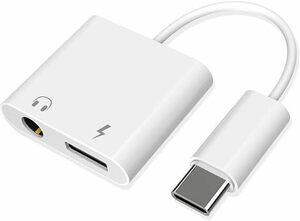 USB Type C to 3.5MM イヤホン変換アダプタ USB-C 2in1 イヤホン変換ケーブル 60W PD急速充電 デジタルオーディオ Hi-Fi音質