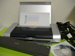 【CANON カラーモバイルプリンタPIXUS ip90 Win10印字確認 バッテリー　】