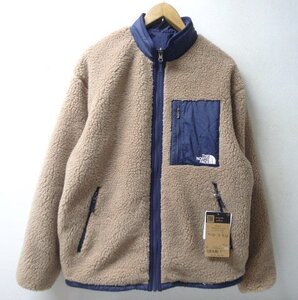 ◆国内正規 ノースフェイス 新品タグ付 Reversible Extreme Pile Jacket リバーシブル パイル　フリース　ジャケット BEGE NAVY NP72333 L