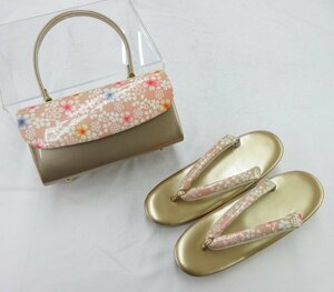 inagoya◆在庫一掃セール◆未使用品【振袖用・草履バッグセット】24cm エナメル 女性 和装 婚礼 成人式 卒業式 式典 華やか z1074zb