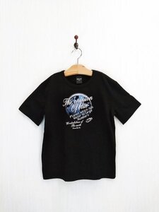 KU1036 ○送料無料 古着 COMME CA ISM コムサイズム キッズ 半袖 Tシャツ サイズ150A 黒 ブラック ロゴプリント 薄手 夏