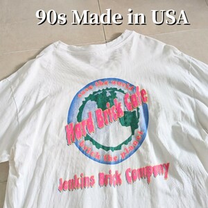 90s USA製 Hard Brick Cafe ハードロックカフェ　Tシャツ シングルステッチ XL