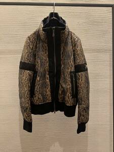 roar ロアー　レオパード柄　豹柄　シンサレート　中綿ジャケット　ブルゾン　1 00s archive puffer jacket