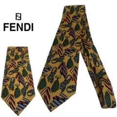 FENDI VINTAGE フェンディ ITALY製 ネクタイ柄 シルクネクタイ