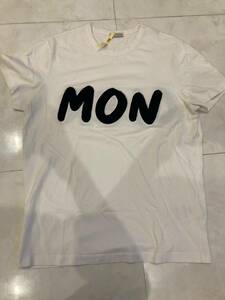 Lサイズ】MONCLER Tシャツ パイル生地　モンクレール 半袖　ホワイト