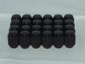 ブラックナット ２１HEX ピッチ１．２５ 日産用 黒 ２４個セット　全長31mm　送料３７０円～　N-8