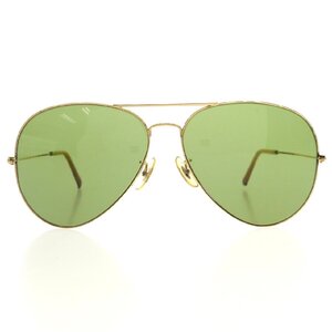 1円スタート Ray-Ban レイバン B&L サングラス 62□14 ティアドロップ USA製 眼鏡 アイウェア ゴールドカラー グレー ヴィンテージ