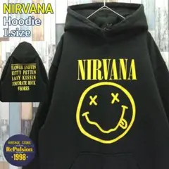 【レア】NIRVANA　ニルヴァーナ　パーカー☆バンド　両面ロゴ