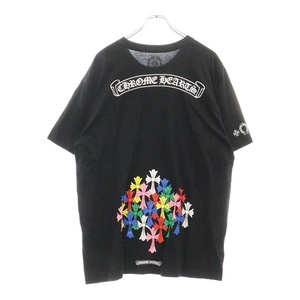 CHROME HEARTS クロムハーツ MLTCOL CEM CRS T-SHRT マルチセメタリークロスプリント半袖Tシャツ ブラック/マルチ