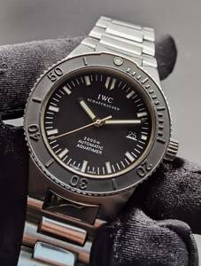 中古 IWC SCHAFFHAUSEN GST アクアタイマー IW353602 Cal.37524 ブラック文字盤 黒 デイト SS オートマ 自動巻き メンズ 腕時計