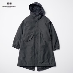 ユニクロ アンド エンジニアド ガーメンツ PUFFTECH Hooded Coat (ヒートテック) コート(DARK GRAY/ダークグレイ) 米国S/日本M