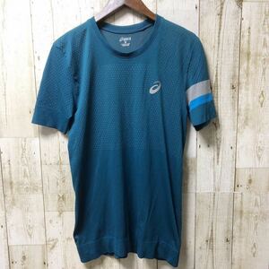 asics アシックス 半袖 Tシャツ スポーツウエア Sサイズ グリーン ドット柄