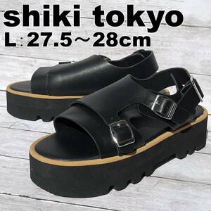 美品★shiki tokyo Lサイズ 27.5 ～ 28 cm レザーサンダル　Highsole Volume Sandal / ハイソールボリュームレザーサンダル