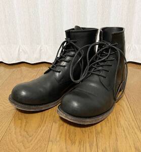 [KAZUYUKI KUMAGAI ATTACHMENT] 定価93,500 GUIDI VITTELO FIORE 6ホール グイディレザーブーツ 43 ブラック カズユキクマガイ