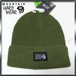 Mountain Hardwear 新品 マウンテンハードウェア MHW パッチロゴ ニット キャップ ビーニー グリーン メンズ レディース 帽子 ニット帽