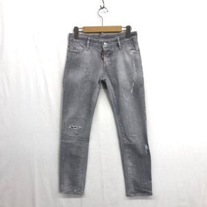 NZ1033●DSQUARED2 ダメージ加工 デニム●34●グレー ディースクエアード