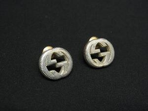 1円 GUCCI グッチ インターロッキングG SV925 ピアス アクセサリー レディース メンズ シルバー系 FL2828