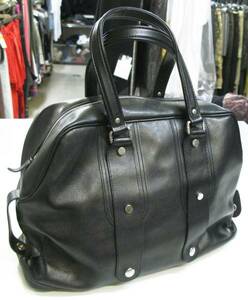 JACQUES LE CORRE ジャックルコー：レザー ボストンバッグ 黒 （ アッシュペーフランス JACQUES LE CORRE Leather Bag 