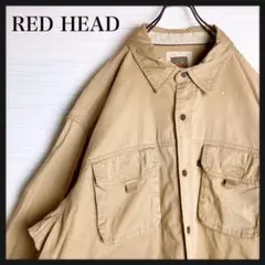 RED HEADレッドヘッド ヴィンテージ 長袖シャツCPO XXL ベージュ