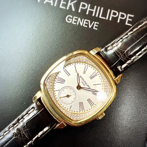 美品　Patek Philippe パテックフィリップ　ゴンドーロ　7041-R レディース　ダイヤモンド　ダイヤ　レザー　本革 ゴールド