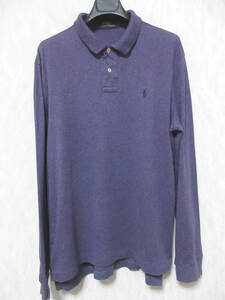 ポロラルフローレン POLO RALPH LAUREN 長袖 ポロシャツ カットソー 紫 L/G 亥4859