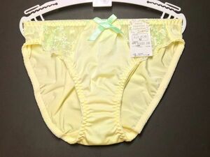 76 9273 Sweet Feminine サイドレース ストレッチ サテン パンティ Ｍ ツルツル 光沢 ルシアン