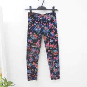 オールドネイビー OLD NAVY キッズ Ｌ 10 - 12 レギンス スパッツ 黒 ブラック 花柄 ボトム