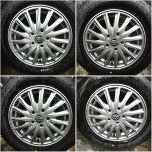 ★溝深品★TOYOTA 80系 ノア 純正 アルミ 15×6J+50 114.3-5H スタッドレス BRIDGESTONE BLIZZAK VRX2 195/65R15 20年【他商品と同梱歓迎】