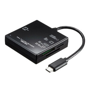 USB3.1 Type-C マルチカードリーダー いろいろなメディアが読めるコンパクト サンワサプライ ADR-3TCML40BKN 新品 送料無料