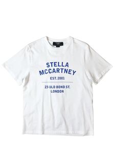 (D) stella mccartney ステラマッカートニー ロゴプリント 半袖Tシャツ XXS ホワイト 送料250円 (ma)