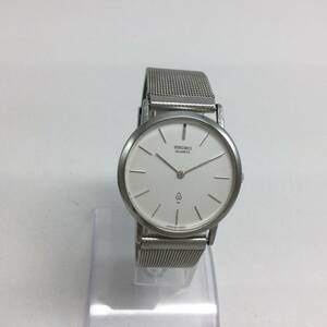 O12○【QZ/不動品】SEIKO セイコー 43-0240 クォーツ メンズ腕時計 2針 ラウンド 社外ベルト 現状品 ○