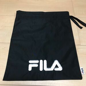 新品 未使用 FILA フィラ 収納袋 ブラック 31×25 小物入れ