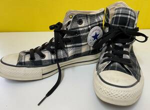 ◆AA166◆24.0ｃｍ　コンバース CONVERSE ALL STAR HI オールスター チェック柄 ハイカットスニーカー◆中古◆