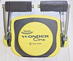 ショップジャパン ワンダーコアツイスト (WONDER Core Twist) イエロー エクササイズ器具 腹筋(腕部、太もも)マシン 健康器具 筋トレマシン