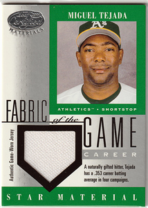 2001 DONRUSS leaf certified【MIGUEL TEJADA】fabric of the game FG-78 022/253 MATERIALS JERSEY