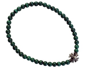 CHROME HEARTS 4MM MALACHITE & 1 SILVER BEADS BRACELET クロムハーツ マラカイトビーズ ブレスレット　4MM