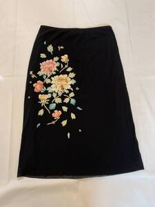 Vivienne tam ヴィヴィアンタム　刺繍　花柄　メッシュ　パワーネット　スカート　アーカイブ　archive skirt