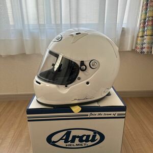 Arai ヘルメット ホワイト GP-5W-8859 サイズ:M 美品　アライ フルフェイス 