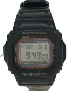 CASIO◆ソーラー腕時計・G-SHOCK/デジタル/ラバー/BLK/BLK/SS