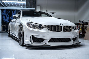 ★BMW F80 M3 F82 F83 M4 ハーフカーボン フロント リップ スポイラー LT型 ★各社メーカ純正色塗装込★ 《3分割タイプ》 2014/07-2021☆.