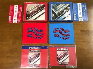 Q6/CD ザ・ビートルズ 赤盤 青盤 1962-1966 1967-1970 特典 ブックレット、ポストカード、帯付き TOCP-8010～11 TOCP-8012～13