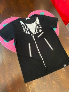 値下げ◆wask◆ワスク◆ライダースジャケット風プリント半袖Tシャツ ◆ 150cm