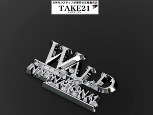 【T21】WALD（ヴァルド） Bピラーエンブレム サイズ 約25×45mm 1個 クローム WALD直送 正規新品