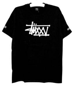 超爆レア！希少！新品タグ付き！STUSSY ステューシー/2005年25th25周年アニバーサリー限定stuxxvTシャツ L 黒ブラック デッドストック