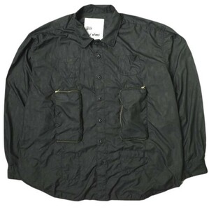 SSZ エスエスズィー 24SS WALLET SHIRT ウォレットシャツ 11-11-0936-791 M ブラック BEAMS トップス g16834