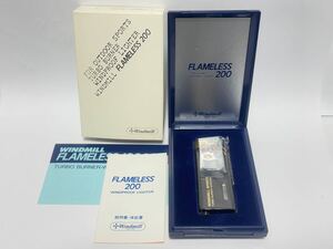 (107) Windmill SPORTS ウインドミル FLAMELESS 200 ガス ライター ターボライター WINDPROOF LIGHTER 説明書付き 喫煙具