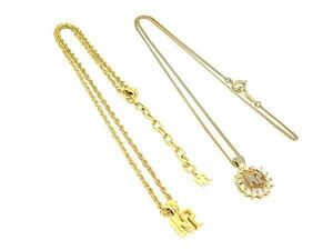 ■美品〜■ NINA RICCI ニナリッチ ラインストーン ネックレス ペンダント アクセサリー レディース 2点セット まとめ売り DF9012