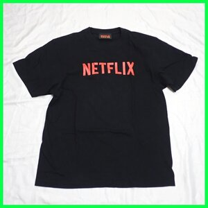 ★BEAMS/ビームス × Netflix/ネットフリックス WATCHER 半袖Tシャツ メンズXL/ブラック/ロゴプリント/クルーネック&1735200228